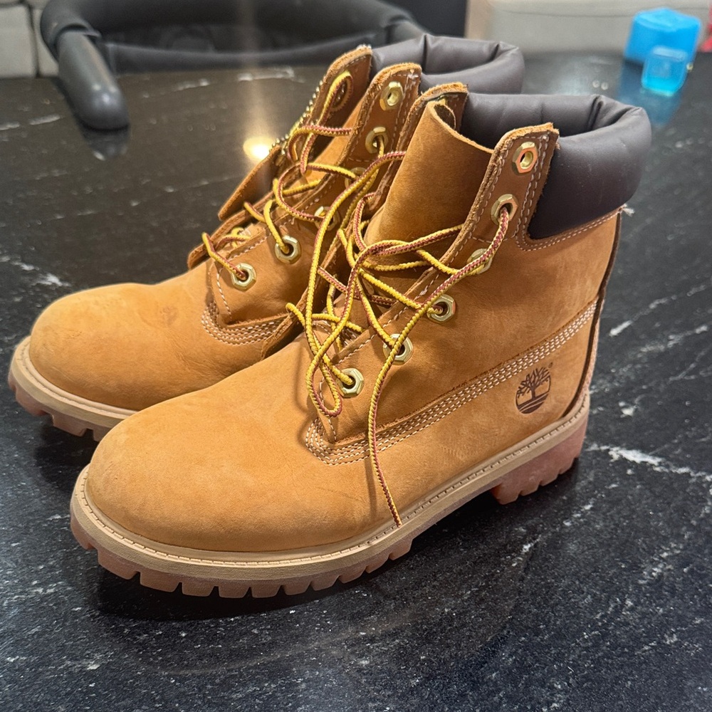 Timberland Brown Leather Lace-Up Boots